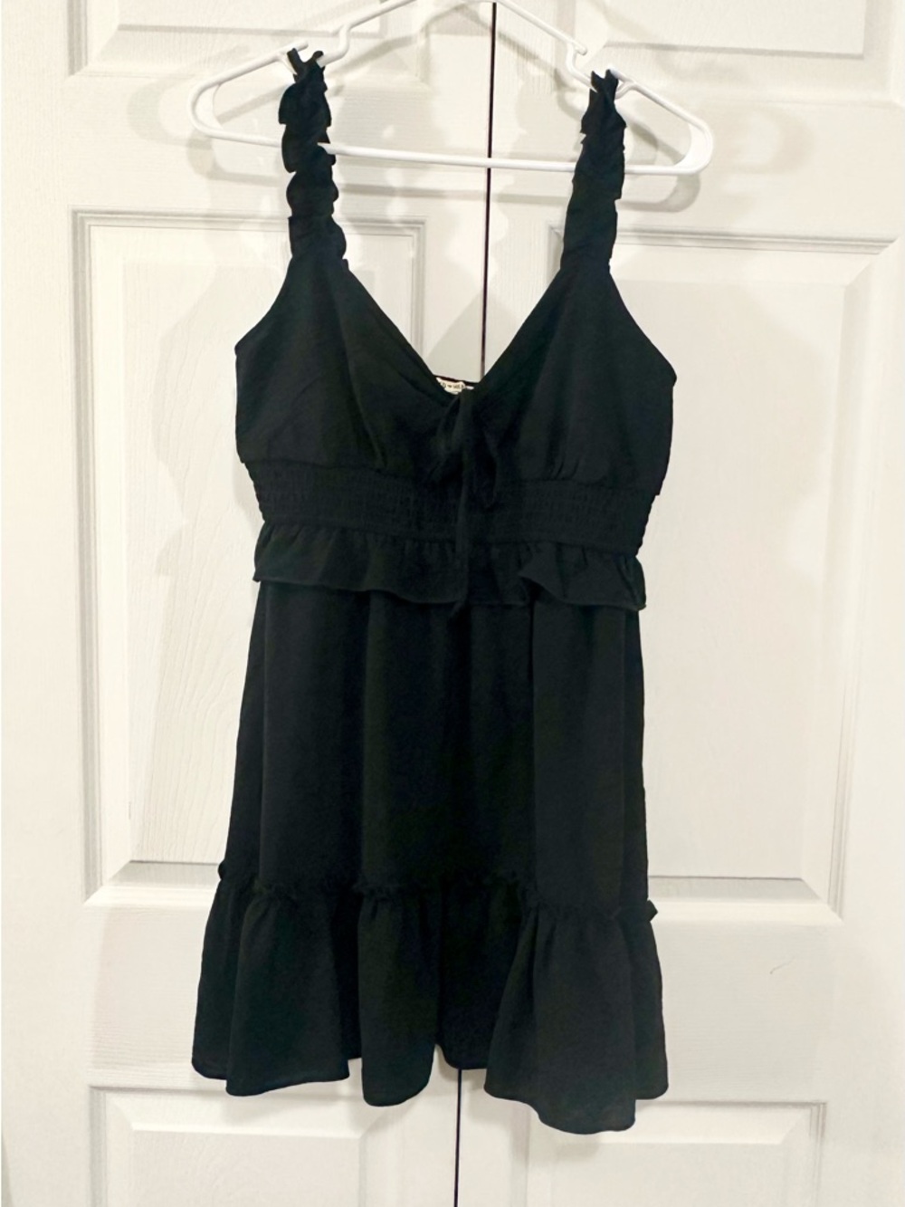 Inspired Hearts Black Ruffle Dress